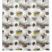 秋のパインコーン シャワーカーテン (正面)