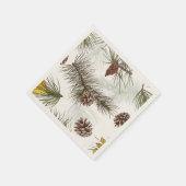 秋のパインコーン スタンダードカクテルナプキン (角)