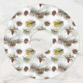 秋のパインコーン ワイングラスタグ (正面)