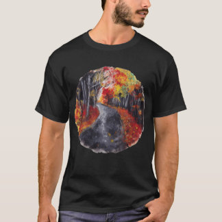 秋のパス自然円 Tシャツ