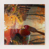 秋のパズルへの道、11インチx 14インチ、252個 ジグソーパズル (横)