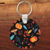 秋のパターンキーチェーンカスタムの色 キーホルダー (正面)