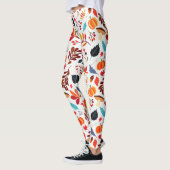 秋のパターンレギンス レギンス (左)