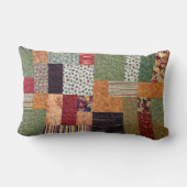 秋のパッチワークキルト ランバークッション (裏面)