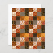 秋のパッチワークスクラップブックの背景 (正面/裏面)