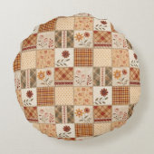 秋のパッチワークフローラダベットカバー&A ラウンドクッション (裏面)