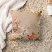 秋のパリヴィンテージフローラエフェメラダマスク クッション (ブランケット)