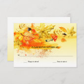 秋のパレットRSVPカード 招待状 (正面/裏面)