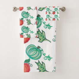 秋のパンプキンアート バスタオルセット