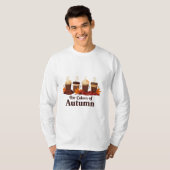 秋のパンプキンスパイスコーヒー秋 Tシャツ (正面フル)
