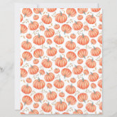 秋のパンプキンハロウィンスクラップブック紙イン白 (裏面)