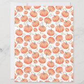 秋のパンプキンハロウィンスクラップブック紙イン白 (正面)