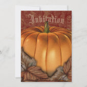 秋のパンプキンハロウィーンまたは秋パーティの招待状 招待状 (正面)