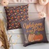 秋のパーソナライズされたかぼちゃのパッチへようこそ クッション