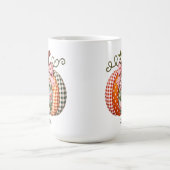 秋のパーソナライズされたかぼちゃマグ コーヒーマグカップ (中央)