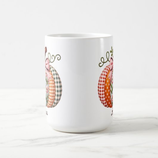 秋のパーソナライズされたかぼちゃマグ コーヒーマグカップ (中央)