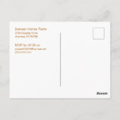 秋のパーソナライズされたウェルカムベアーズカボキンズハイライド ポストカード (裏面)