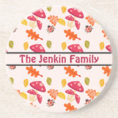 秋のパーソナライズされたコースター コースター (正面)