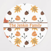 秋のパーソナライズされたラベル ラベル (デザイン1)