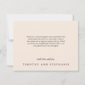 秋のパーソナライズされた水彩フローラ サンキューカード (裏面)