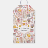 秋のパーソナライズされた水彩感謝祭 ギフトタグ (正面)