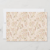 秋のパーソナライズされた野草感謝祭の写真 招待状 (裏面)