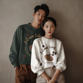 秋のパーソナライズされた雰囲気 スウェットシャツ