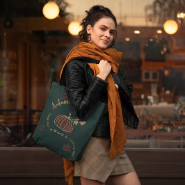 秋のパーソナライズされた雰囲気 トートバッグ