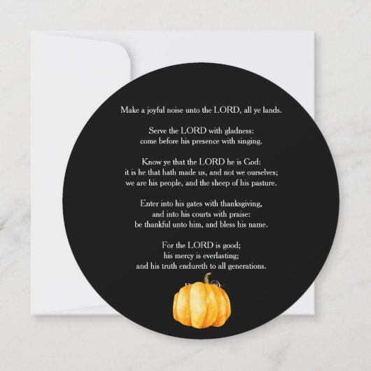 秋のパーソナライズな感謝祭の招待状 招待状 (裏面)