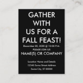 秋のパーティー幽霊木 名刺 (裏面)