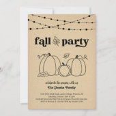 秋のパーティー招待状 招待状 (正面)