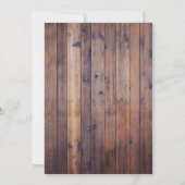 秋のヒマワリのジャストリングラ素朴イツ結婚 招待状 (裏面)