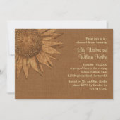 秋のヒマワリのリハーサルの夕食の招待状 招待状 (正面)