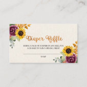 秋のヒマワリの秋のおむつのラッフルのエンクロージャカード エンクロージャーカード (正面)