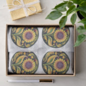 秋のヒマワリ、フォルキーフローラメダリオン共有! 薄葉紙 (ギフト)