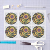 秋のヒマワリ、フォルキーフローラメダリオン共有! 薄葉紙 (クラフト)