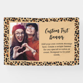 秋のヒョウ柄カスタム写真 横断幕