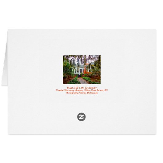 秋のヒルトンヘッドコースタルディスカバリーミュージアムHHI (裏面横)