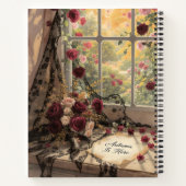 秋のビクトリアンウインドレースのカーテンバラアート ノートブック (裏面)