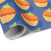 秋のビーズパンプキンカップケーキギフト ラッピングペーパー (ロールコーナー)