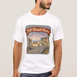 秋のビーチタウン Tシャツ