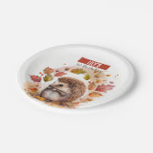 秋のビーブヘッジホッグ – バースデーパーティー – ペーパープレート (アングル)