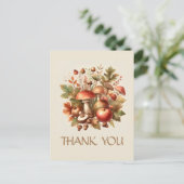 秋のビーブヴィンテージ自然のアコーンリンゴ ポストカード (スタンド正面)