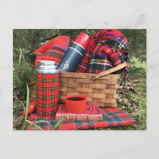 秋のピクニック ポストカード (正面)