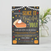 秋のピザ感謝祭招待状 招待状 (スタンド正面)