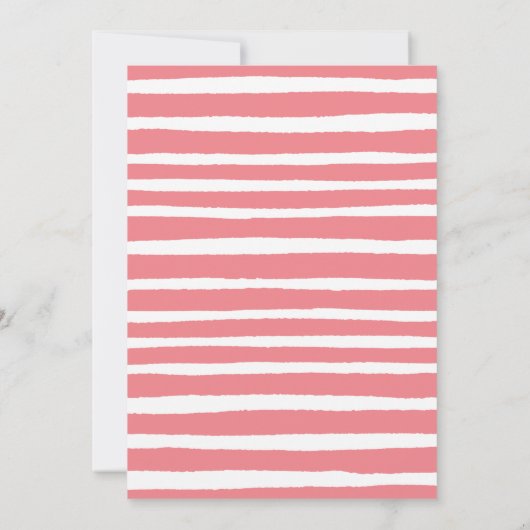 秋のピンクのカボチャ女の子のフローラの赤ちゃんシャワー 招待状 (裏面)