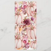 秋のピンクバーガンディ結婚カボチャ メニュー (裏面)