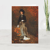 秋のファインアート折り畳み感謝祭ホリデーカード シーズンカード (正面)