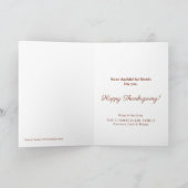 秋のファインアート折り畳み感謝祭ホリデーカード シーズンカード (内部)