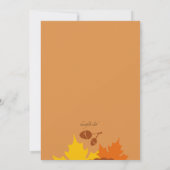 秋のファンシーな写真の招待状2 招待状 (裏面)